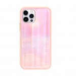 Wholesale Shiny Glossy Design Armor Hybrid Protective Case for iPhone 12 / 12 Pro 6.1 (Horizontal Pink)